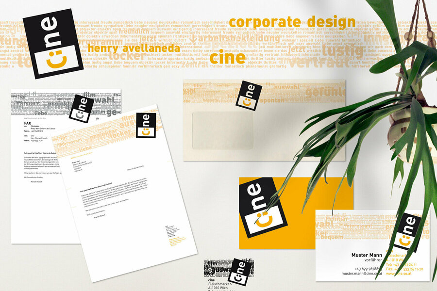 Branding corporate design for cine center